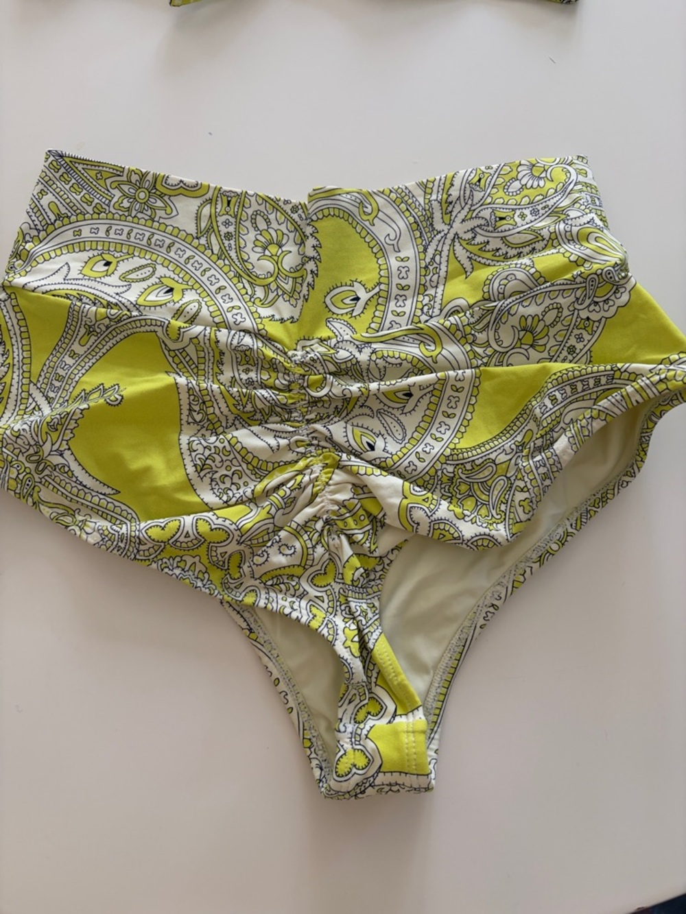Free People Lime Paisley High-Waist Bikini Set - Picture 4 of 5